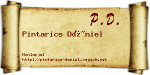 Pintarics Dániel névjegykártya